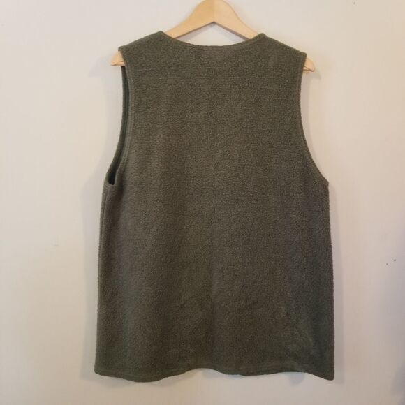 𝅺vintage Floral Vest Fleece With Embroidery Visible Ink Size Large - Picture 4 of 8